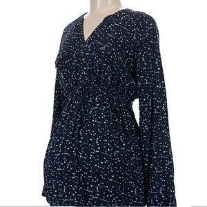 Motherhood Maternity Navy Blue Floral Top